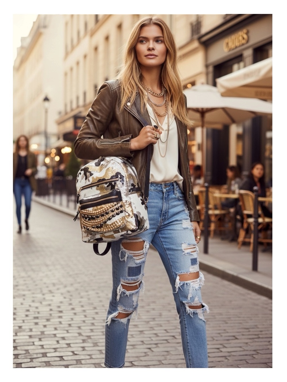 Rare: new Hailey Bieber’s One Teaspoon ☻︎ Patch Trashed Freebirds Jeans ☻︎ Rips